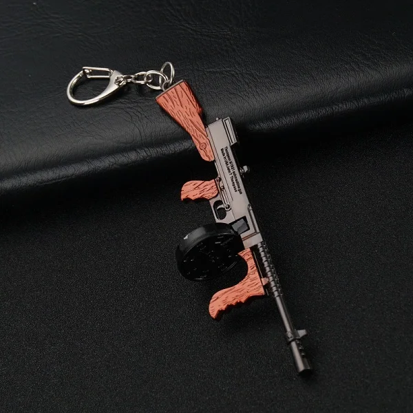 

2019 Game Fortress Night Keychain 12CM Gun Model Keychain Alloy Weapon Key Chain Collection decoration Key Ring Game Jewelry