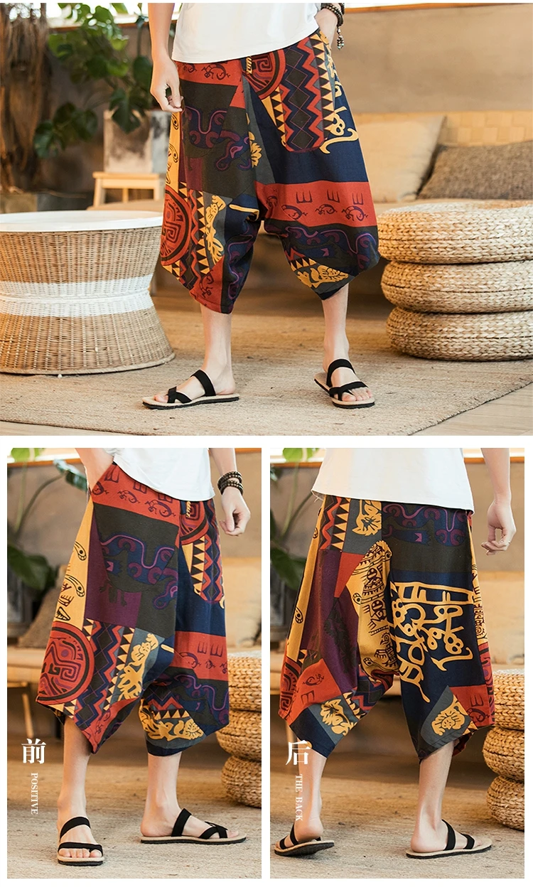 Men Shorts Summer Casual Bermuda Beach Shorts Men Holiday Thailand Bali Hip Hop Short Pants Linen Cotton Shorts Fitness Clothing
