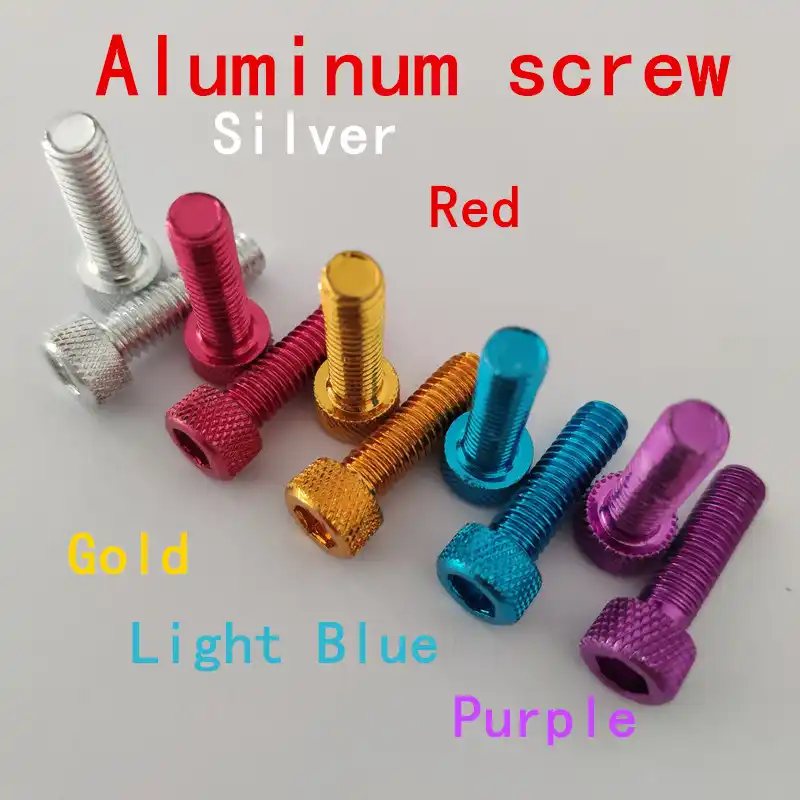 10pcs Titanium Bottle Cage Soket Head Cap Screw Bolt with Gasket M5 *12//16mm