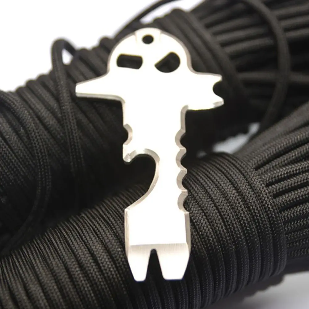 

Skull Shape Key Chain Outdoor Stainless Steel Multi-functional Pocket Gadget Utility Tool Kit Key Ring