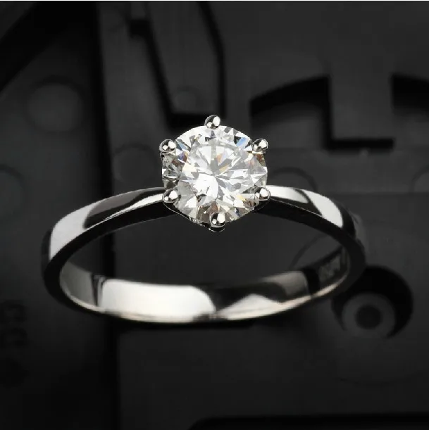 0,3 карат 18 к белое золото кольцо с натуральным бриллиантом для женщин I-J SI GIA сертификат изысканное украшение на свадьбу/помолвка/юбилей бесплатно