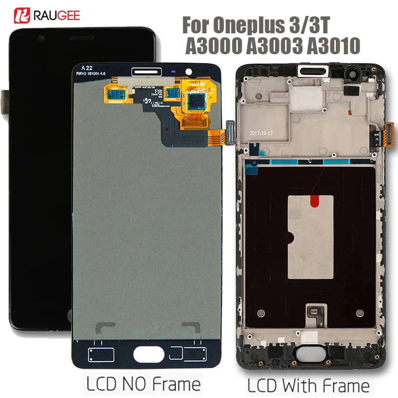 Beste Voor Oneplus 3 Display Oneplus 3 T Lcd Touch Screen Sensor Vergadering Vervanging voor Oneplus 3 3 T A3010 a3000 A3003 Screen test LCD