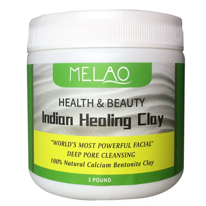 MELAO Bentonite 1 фунт индийская целебная глина маска для лица порошок натуральные глубокие поры кожи Очищающий увлажняющий контролирующий жирность
