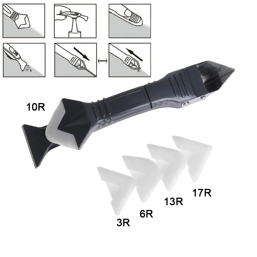3 в 1 герметик угол скребок силиконовый Затирка шпаклевка набор инструментов для удаления Распорки шпатель цемент кухня очиститель окон
