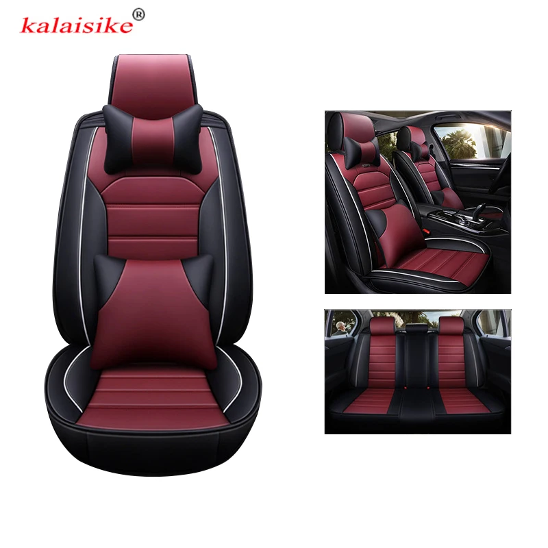 Универсальные кожаные чехлы kalaisike на автомобильные сиденья для Mitsubishi lancer asx carisma