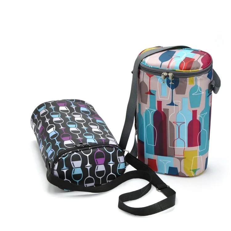 Free shipping two bottles outdoor picnic insulated cooler wine cooler