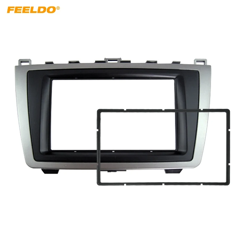 FEELDO Car 2DIN Audio Radio Fascia For Mazda 6 2009-2013 Stereo Plate Panel Frame Installation Dash Mount Trim Kit #HQ5005 | Автомобили и