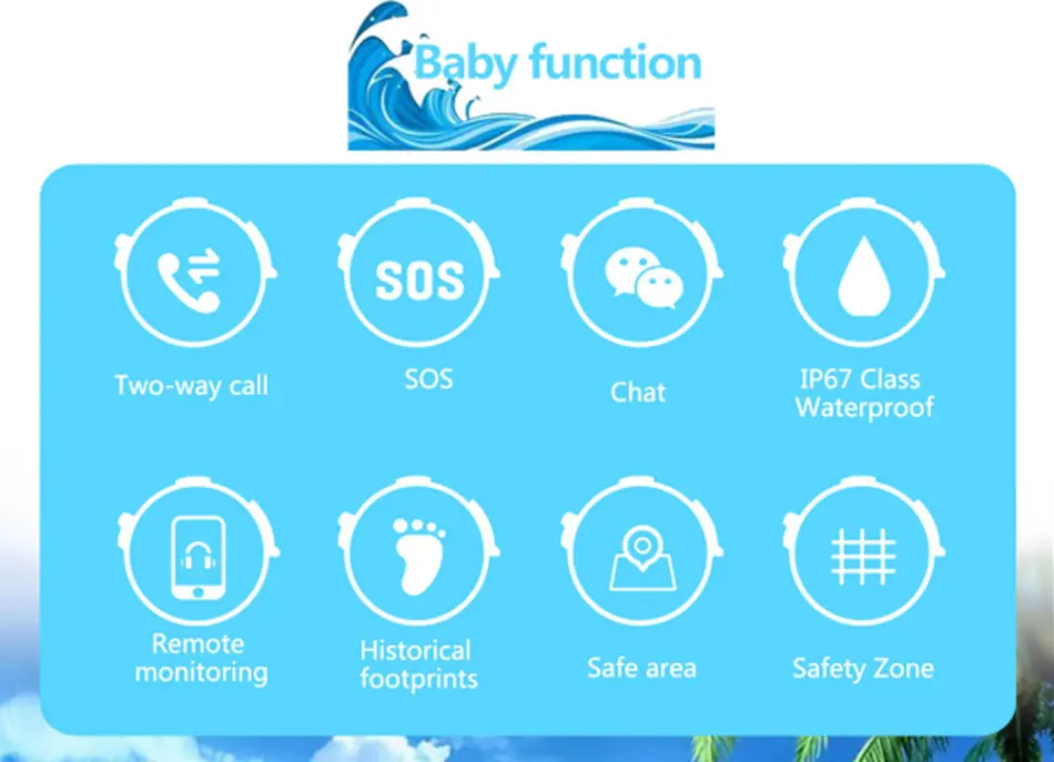 SALFRESA Children Smart Watch V88 IP67 Waterproof 450mAH Long Standby Child Tracking Security SOS Smart Bracelet For Kids Remote-23