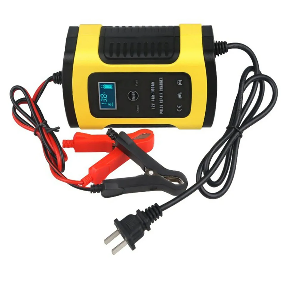 

Full Automatic Car Moto Battery Charger 110V To 220V To 12V 6A LCD Smart Fast Power Charging for Auto Motorcycle Wet Dry Lead-Ac