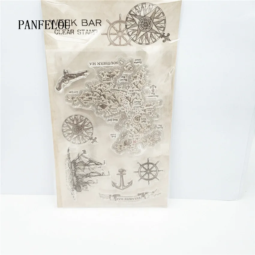 

PANFELOU Sea island Transparent Clear Silicone Stamp/Seal DIY scrapbooking/photo album Decorative clear stamp sheets