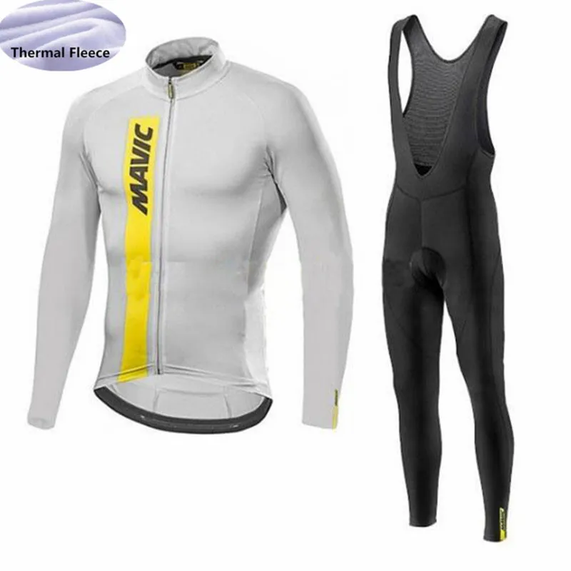 

Men Cycling Jersey set 2018 pro team Long Sleeve Winter Thermal Fleece Ropa Ciclismo MTB outdoor sport Cycling Clothing