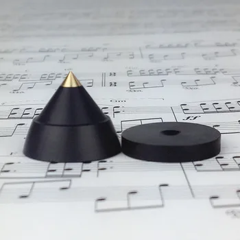 

8 Sets Ebony Wooden Speaker Isolation Wood Stand Feet Pad Base 8pcs spikes + 8pcs Pads