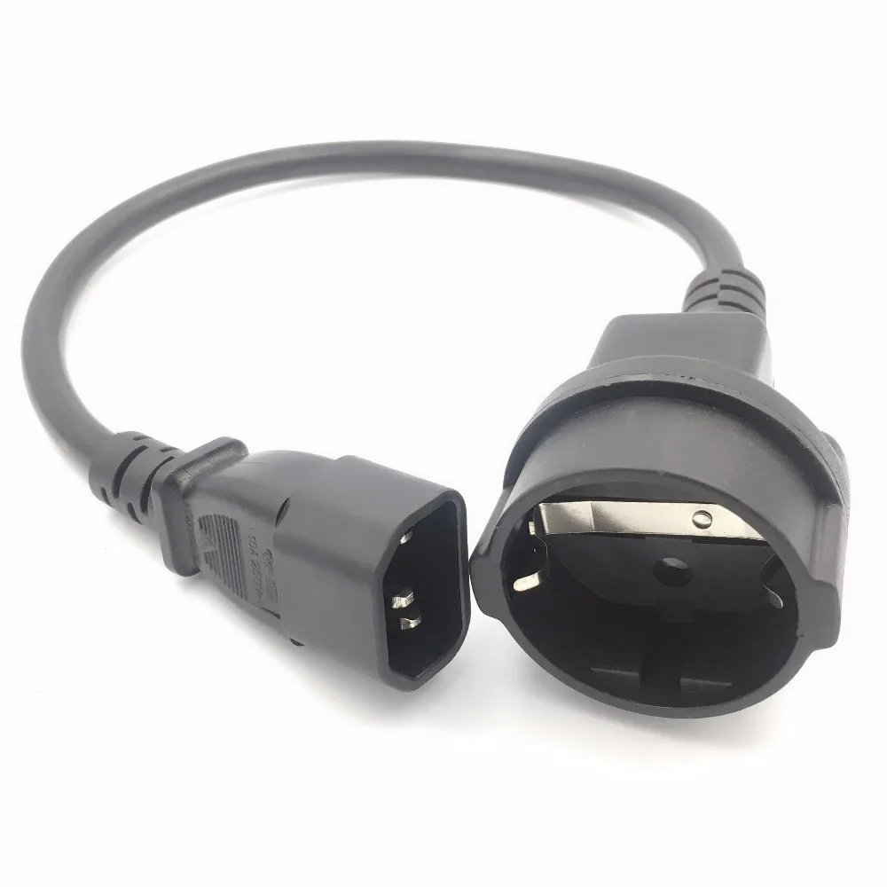 UPS PDU удлинитель питания IEC 320 C14 штекер Schuko CEE7/4 Европейский Женский Кабель адаптер