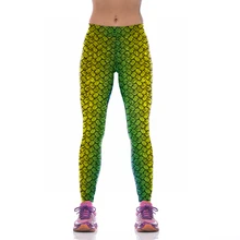NEW KYK1042 Sexy Girl Women Mermaid Fish Scale 3D Prints High Waist Running Fitness Sport Leggings Jogger Yoga Pants