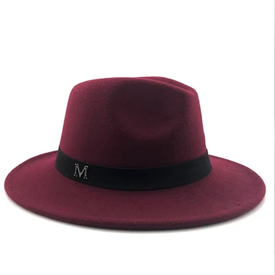 fedora hats for sale simple Wide Brim Autumn Female Fashion Top Jazz Cap Winter Fashion Wool Fedora Hat For Women Chapeau Femme Black Hats For Men fedora hats for big heads Fedoras