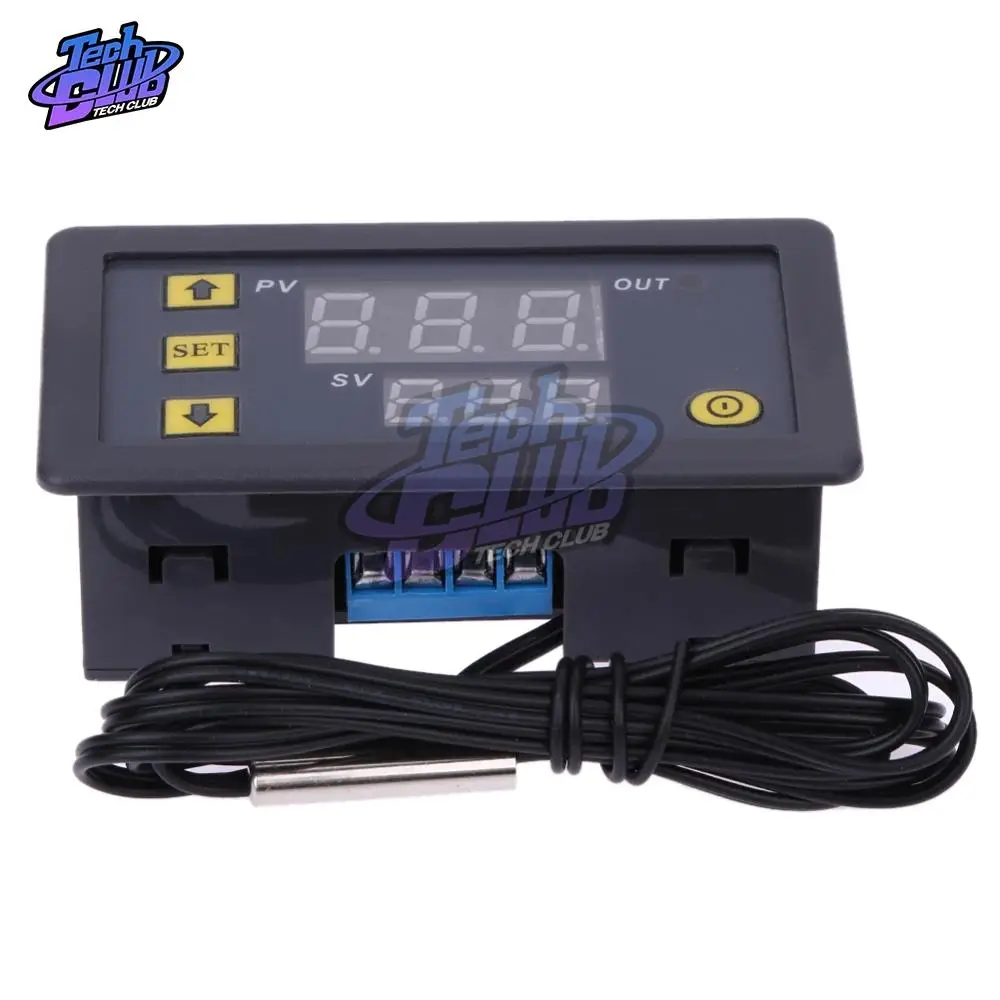 W3230 DC12V/24V AC110V-220V Digital Temperature Controller LED Display Thermostat With Heating/Cooling Control Instrument