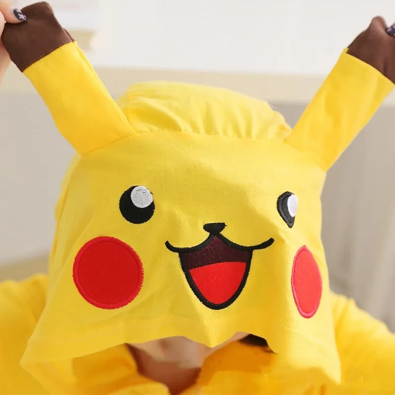 2018 лето мультфильм кигуруми пижамы Pikaqiu вышивка динозавр Onesie для взрослых хлопок