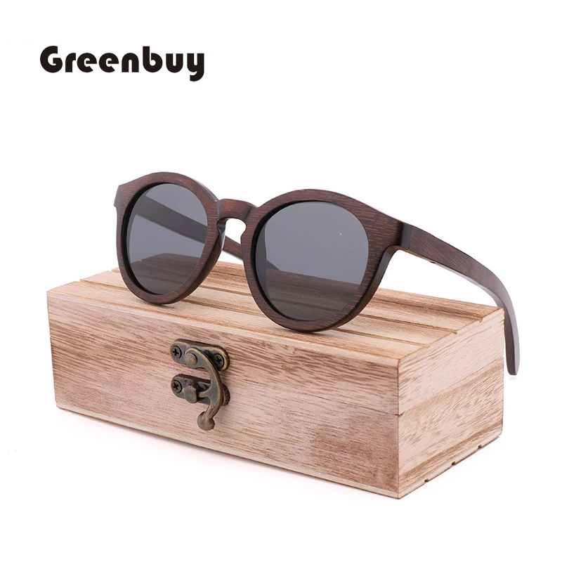 New style retro trend green environmental protection original bamboo wood retro fashion female Sunglasses Polarized Sunglasses