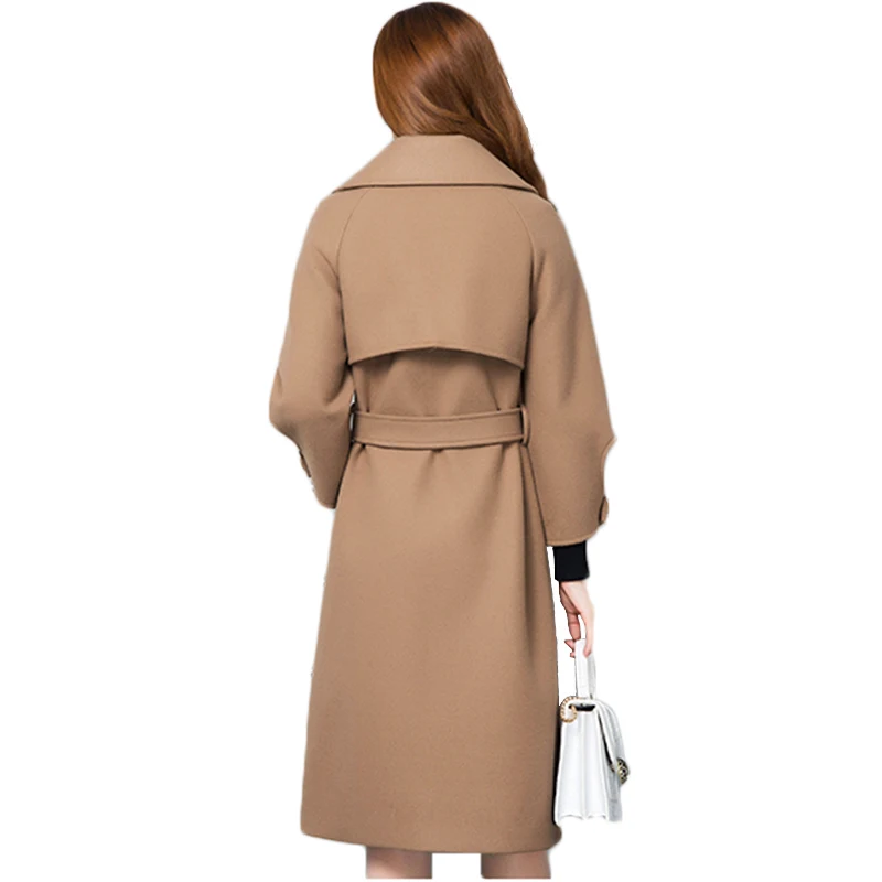 Bande Automne Manteau Green khaki De Sur Paragraphe Nouvelles Veste Femmes Femme Système Genou Colour Hiver Long D'hiver caramel Recevoir Manteaux Taille Lx212 wOxqtpW