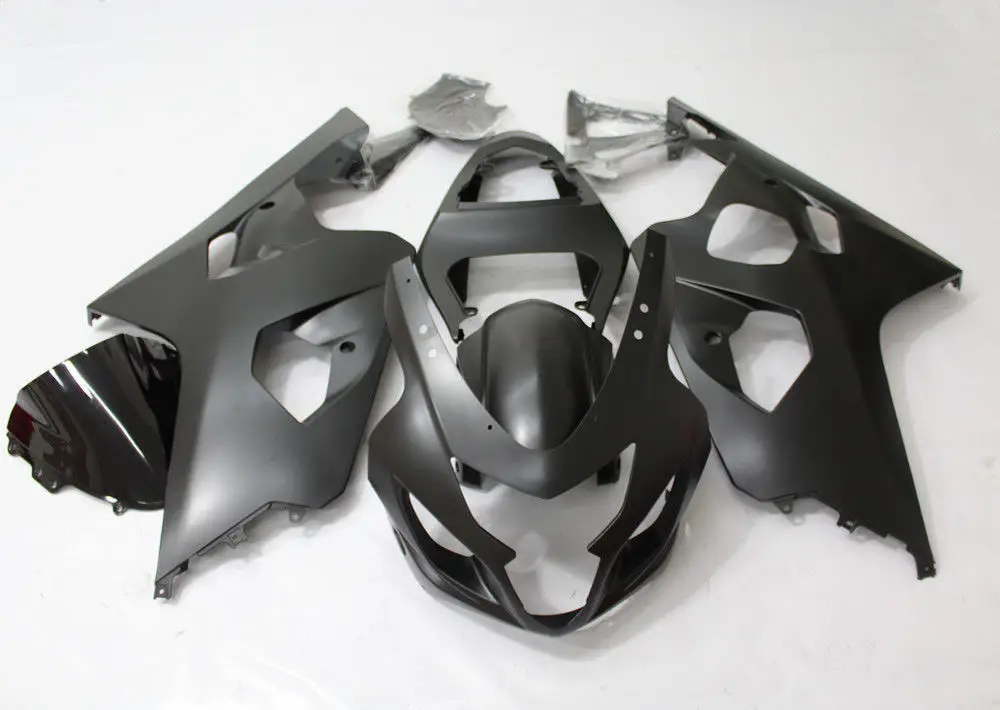 Матовый черный мотоцикл обтекатели комплект для Suzuki GSXR600/750 2004 2005 K4 ABS пластик