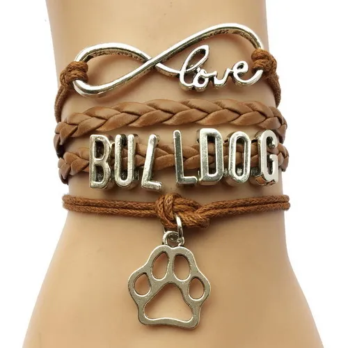 Прямая поставка браслет Eernity Love Bulldog для пород собак с лапой лучший друг подарок