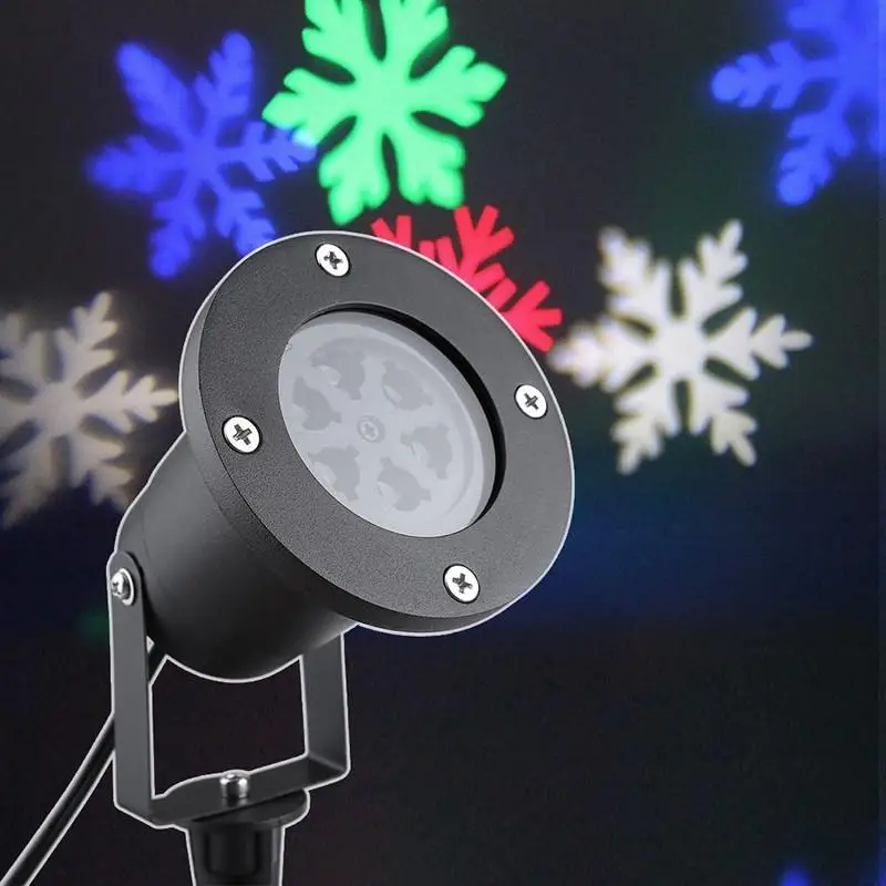 SOL светодиодный движущийся Снежный проектор лампы Снежинка светодиодная лампа для сценических эффектов для рождества, нового года вечерние светильник садовая лампа