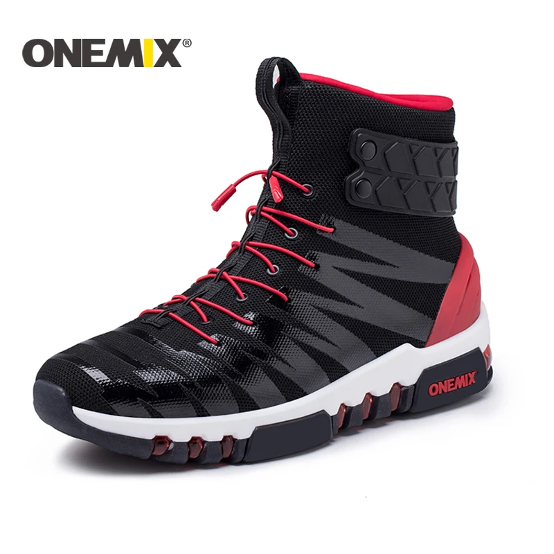 Onemix беговые ботинки для мужчин и женщин, высокие кроссовки, пара уличных прогулочных ботинок, треккинговые кроссовки для мужчин