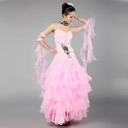 Женский современный платье для танцев высокое качество люкс Международный Стандартный Костюмы для бальных танцев Танцы девушка вальс