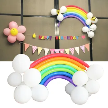 

25pcs/set Latex Rainbow Balloon Wedding Wedding Kids Birthday Party Shower Decoration Supplies DIY Magic Long Balloons
