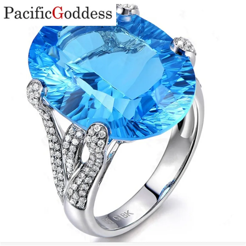 pacificgoddess Luxury stone ring wedding rings jewellery marriage ring