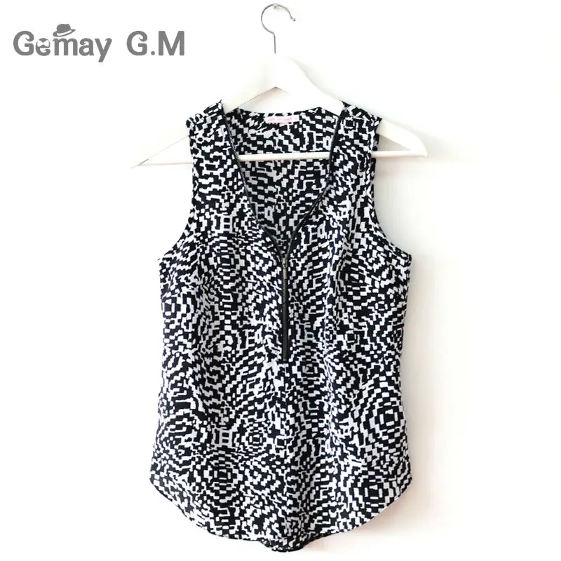 Fashion Chiffon Summer Women Vests Blouses New Womans Tank Tops Female Off Shoulder V-Neck Blusas Shirts Plus Size Clothes 3