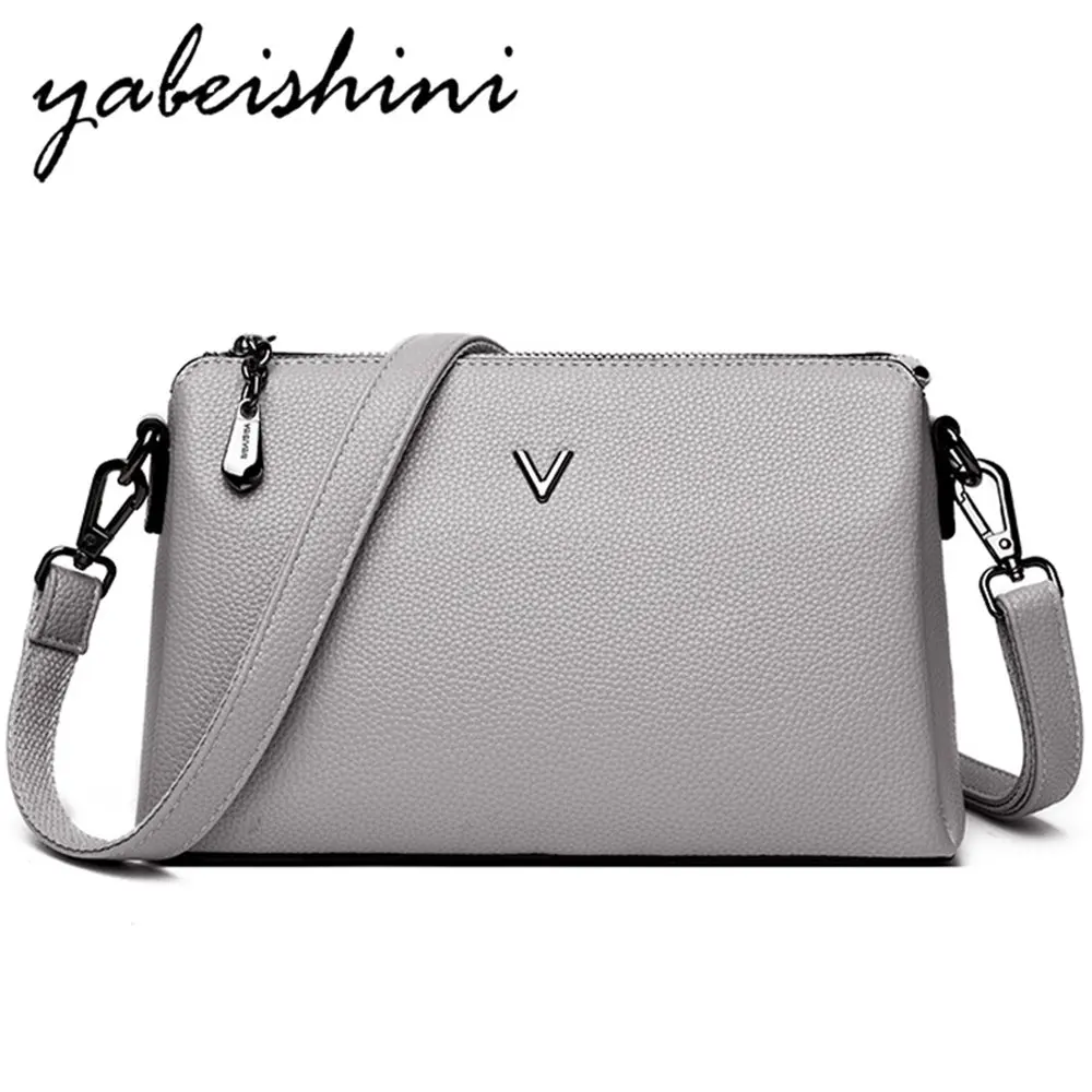 

New Bolsa Feminina Shoulder leather Female Women Gray tote Crossbody Bags Women Bags for shoulder luxury handbags Messenger Bags