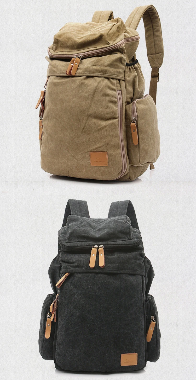 Модный мужской рюкзак, винтажный холщовый рюкзак, Студенческая школьная сумка, мужские дорожные сумки, большой вместительный дорожный рюкзак для ноутбука, сумка