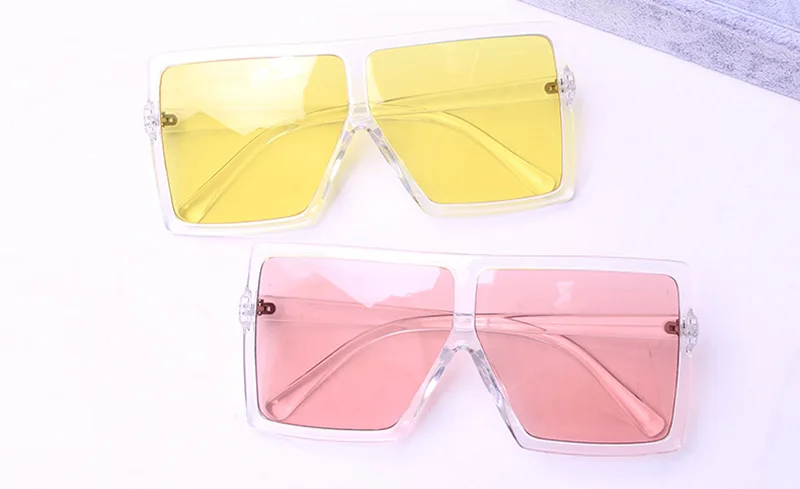 Шауна негабаритный плоский верх женские квадратные солнцезащитные очки Брендовые дизайнерские модные мужские градиентные линзы