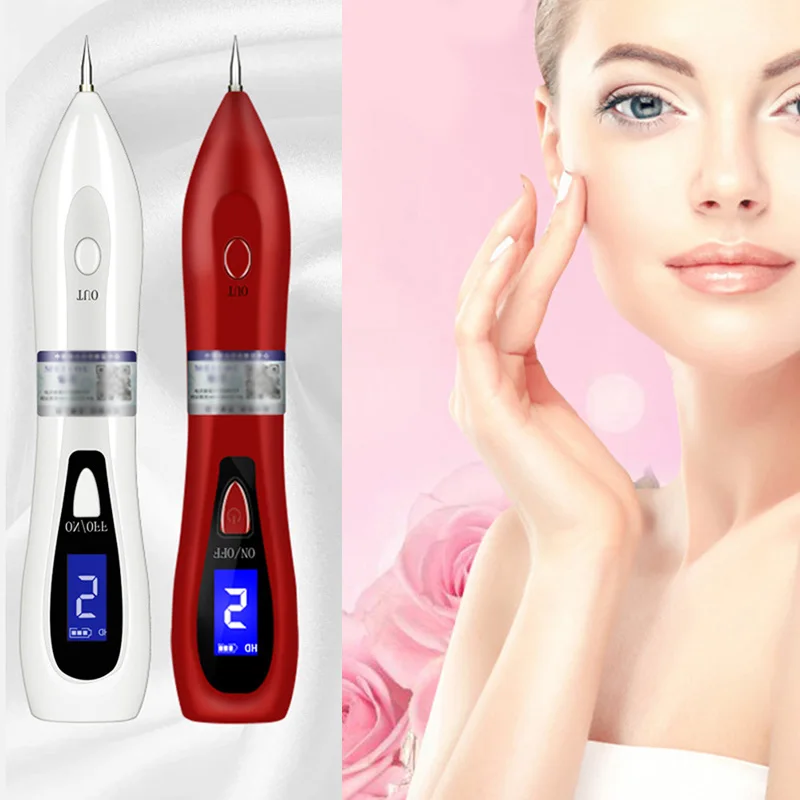 

LCD 6 Gear Adjustable Rechargeable Mole Removal Pen Skin Tag Freckle Warts Dot Tattoo Remover Salon Face Skin Care Tool FM88