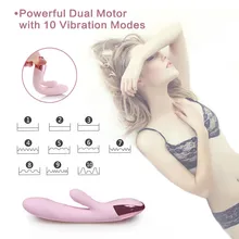 Heating Vibrator Rabbit For Women Medical grade luxury silicone Dildo Vibrator Female Sex Toy USB Waterproof G Point Massager