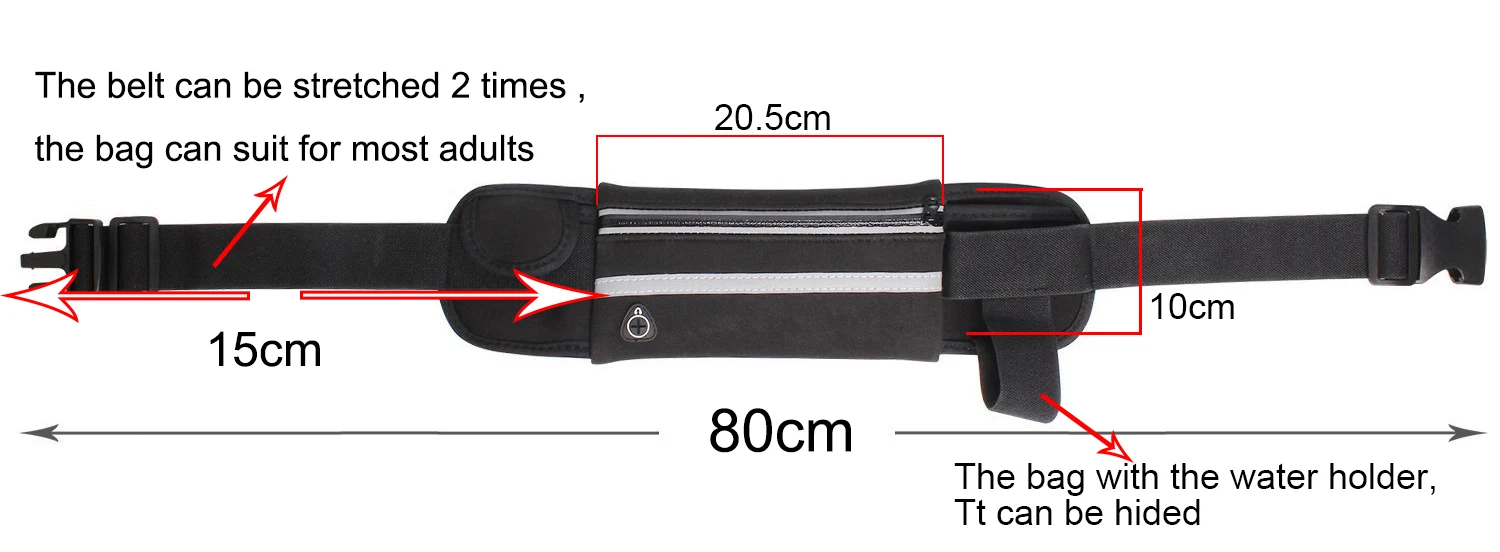 कमर बैग - बेल्ट बैग रनिंग स्पोर्ट