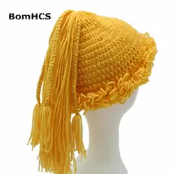 BomHCS Забавный парик кос девушки шапочка 100% ручной работы Для женщин специальные вьющиеся волосы шляпа подарок
