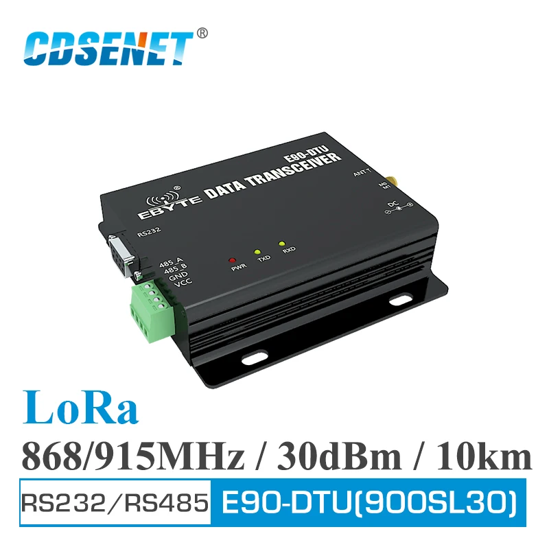 E90-DTU(900SL30) LoRa Relay RS232 RS485 868MHz 915MHz 1W Long Range Modbus Transceiver and Receiver RSSI Wireless RF Transceiver sx1262 lora 868 915mhz 30dbm modem rs232 rs485 rssi relay iotwireless transceiver rf transmitter receiver e90 dtu 900sl30