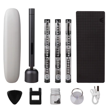 

Mini Electric Screwdriver Rechargeable Cordless Power Screw Driver Kit With LED Light Lithium Battery