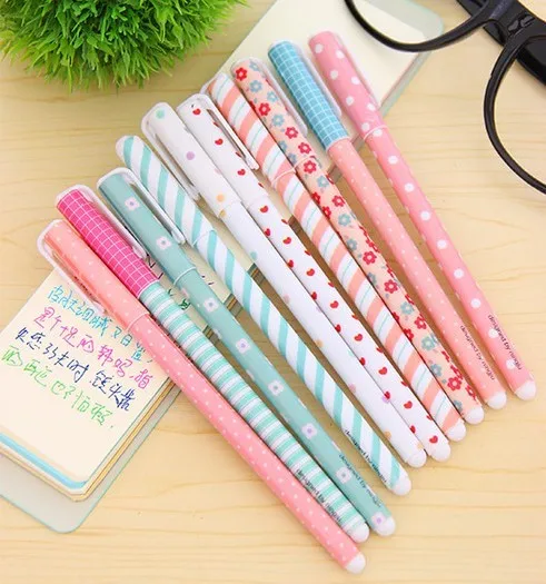 

10pcs Colorful Ink Gel Pen Flower Dots Striped Design for DIY Party Decorations Draw Painting Kids Souvenirs Gift Party Favors