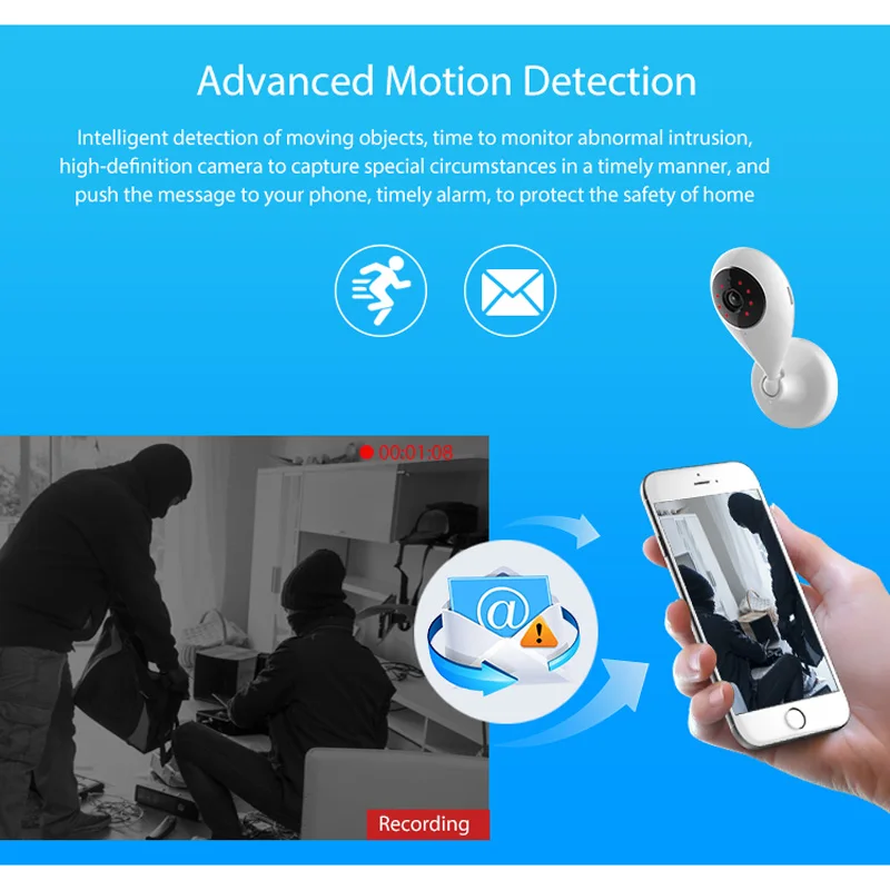 Беспроводная IP камера видеонаблюдения HD 720P с поддержкой Wi Fi|Камеры