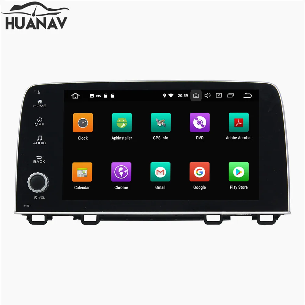 Flash Deal HUANVA Android 8.0 CD DVD Player GPS navigation For Honda CRV 2017 2018 multimedia player tape recorder 8-Core navi Audio maps 3