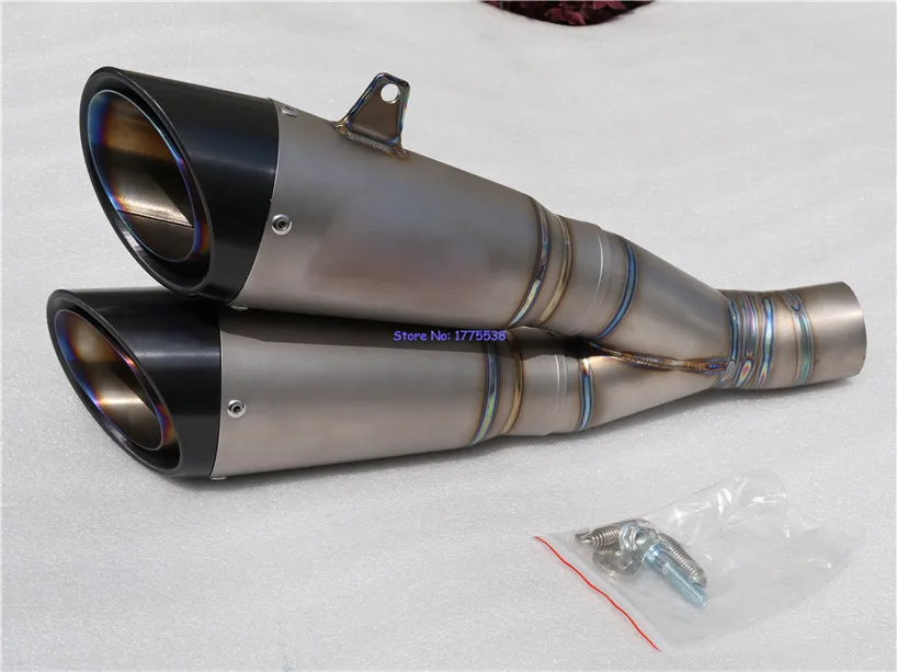 New Model Titanium Alloy Motorcycle Exhaust Pipe Muffler ID58mm Whole