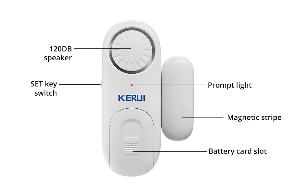 KERUI D1 Беспроводная независимая дверь магнитная маленькая Изолированная дверь датчик окна Сигнализация домашняя Автоматизация охранная сигнализация