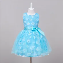 Girls Dresses summer Fashion Net yarn Flower Print Sleeveless Girl Party Dress children clothing vestidos infantis