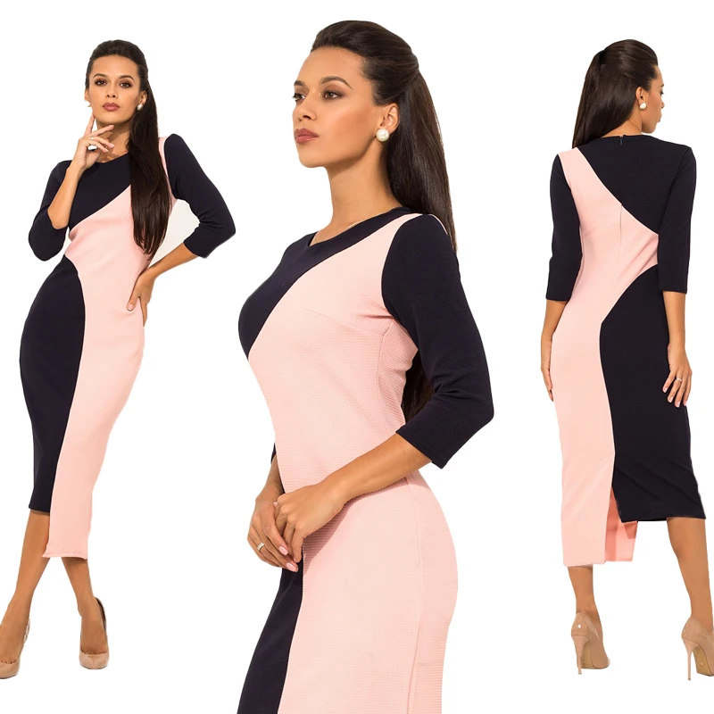 2019 New Designer Dress Women O Neck Vestidos Summer Oversized Plus Size 6XL Patchwork Color Dresses Casual Gift Female Casual