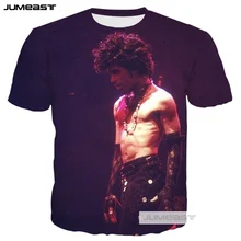 Jumeast новые футболки с 3D принтом американского певица Принс(Роджерс Нельсон) для мужчин/wo мужские летние футболки с круглым вырезом в стиле хип-хоп Уличная одежда с короткими рукавами