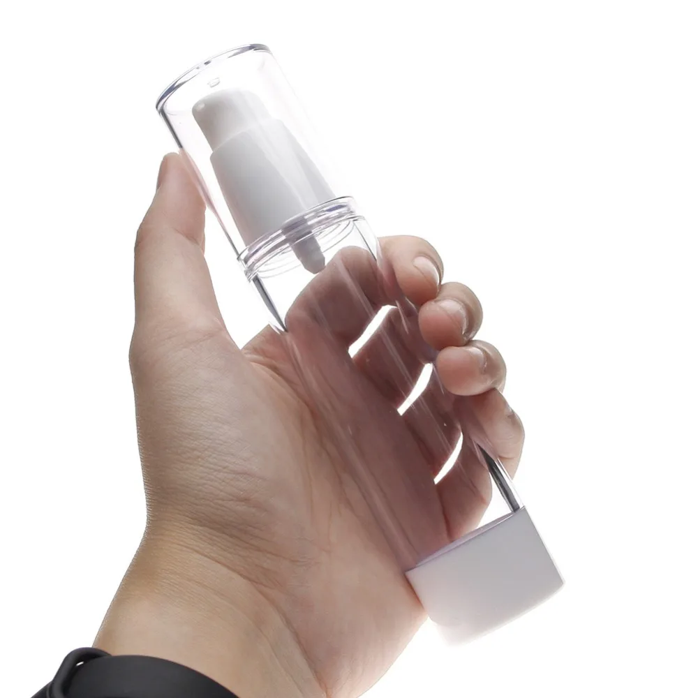 1 шт пустая пластиковая косметическая бутылка 50 мл дорожные мини-бутылки для жидкости прозрачный безвоздушный вакуумный насос контейнер для туалетных принадлежностей#225817