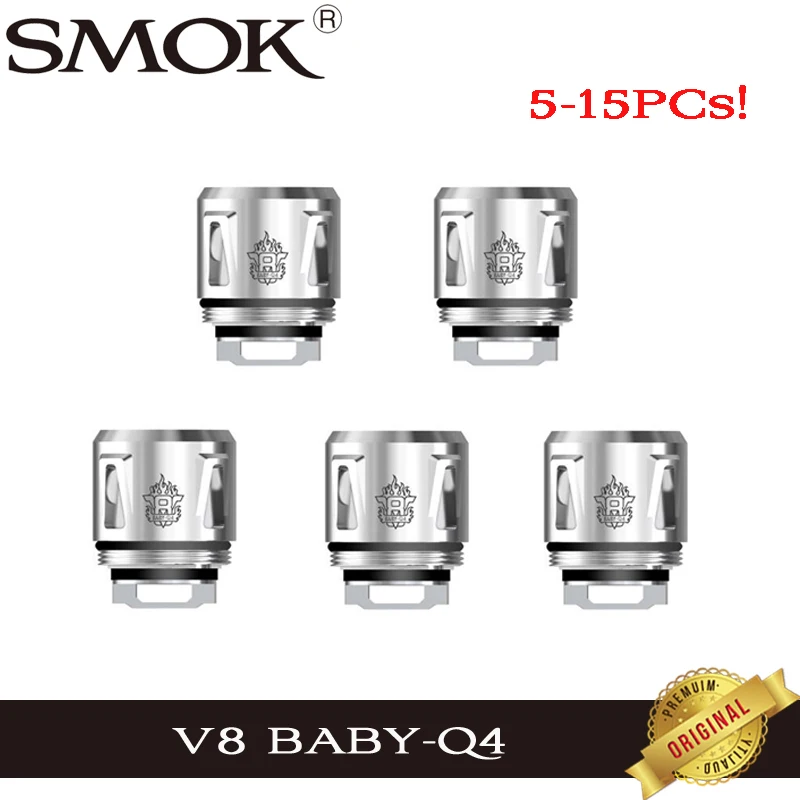 Оригинальная катушка SMOK V8 5 шт. упак. 0.4ohm Baby Q4 четырехъядерная головка для